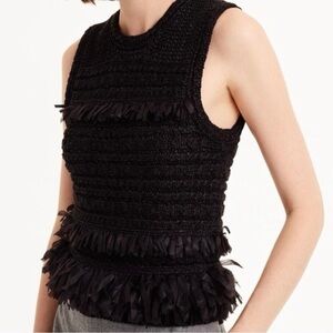 Club Monaco Black Textured Sweater Vest Never Worn